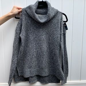 Gray turtleneck sweater